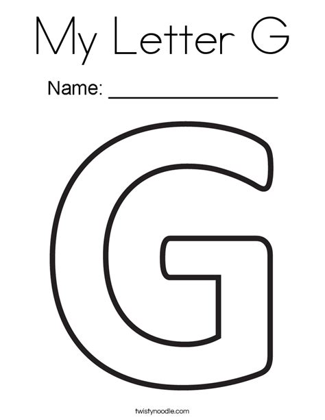 Coloring Page Letter G