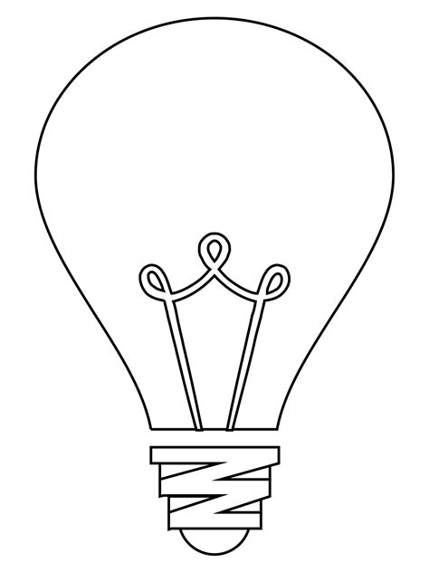 Coloring Page Light Bulb