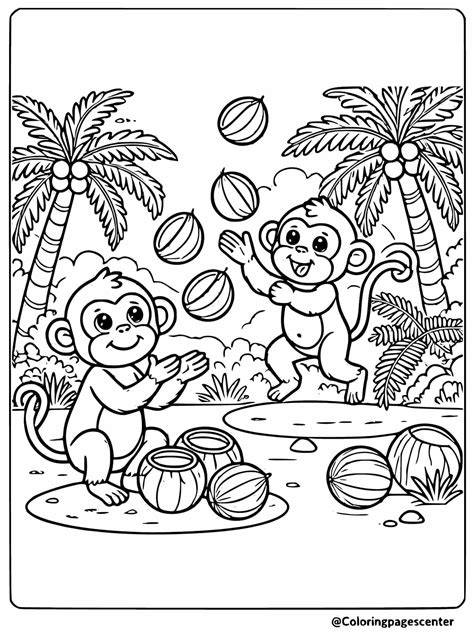 Coloring Page Monkey