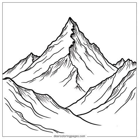 Coloring Page Mountain