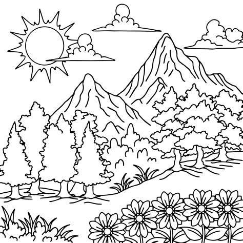 Coloring Page Nature