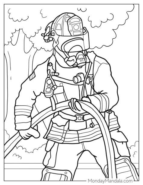 Coloring Page Of A Firefighter
