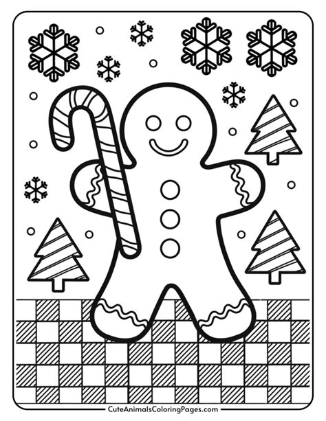 Coloring Page Of A Gingerbread Man