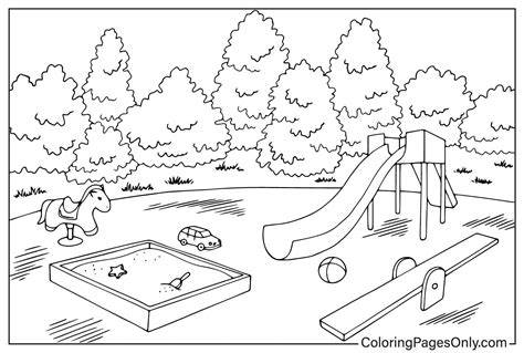 Coloring Page Of A Playground