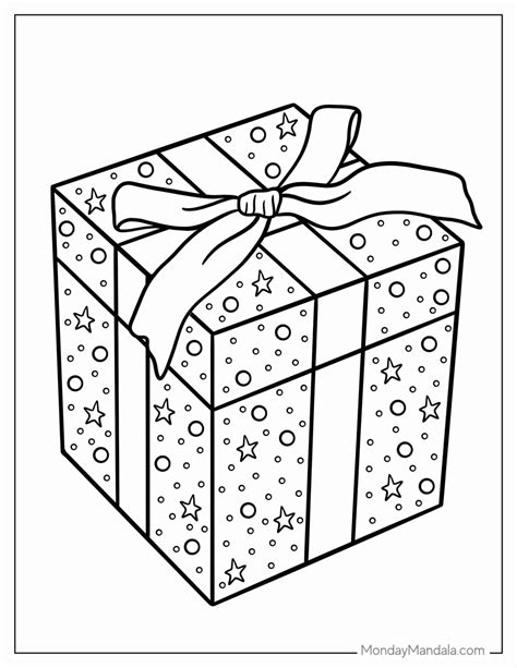 Coloring Page Of A Present