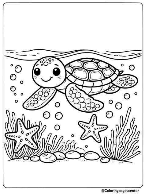 Coloring Page Of A Sea Turtle