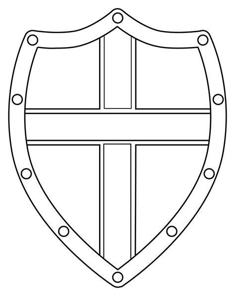 Coloring Page Of A Shield