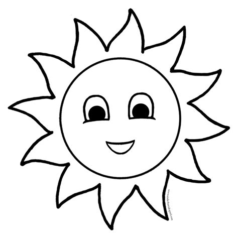Coloring Page Of A Sun