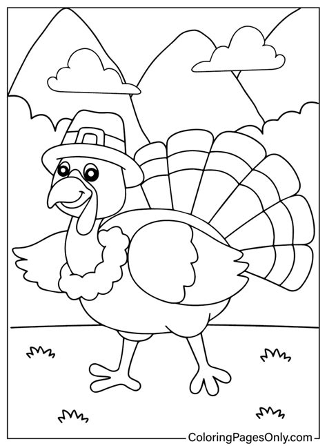 Coloring Page Of A Turkey
