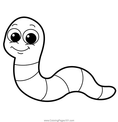 Coloring Page Of A Worm