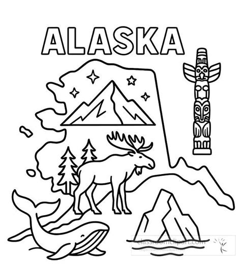 Coloring Page Of Alaska