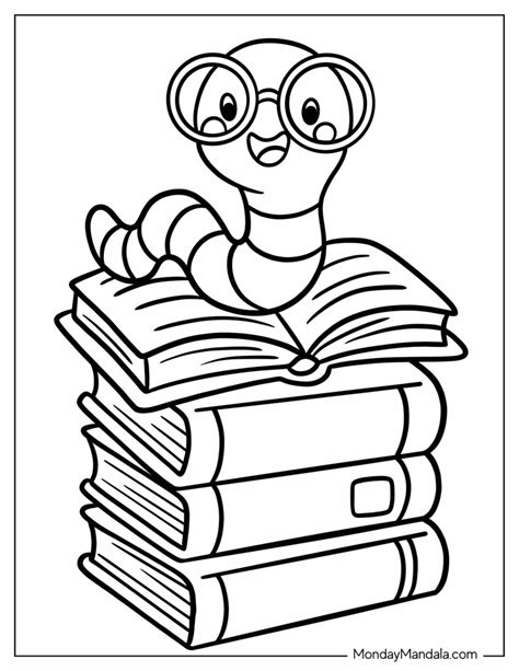 Coloring Page Of Books