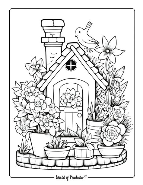 Coloring Page Of Flower Garden