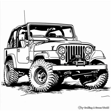Coloring Page Of Jeep
