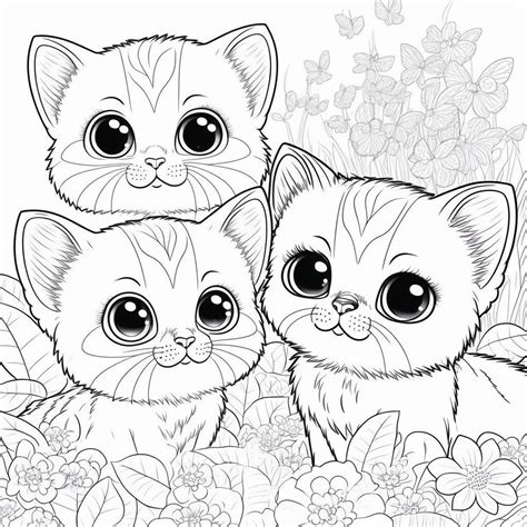 Coloring Page Of Kittens
