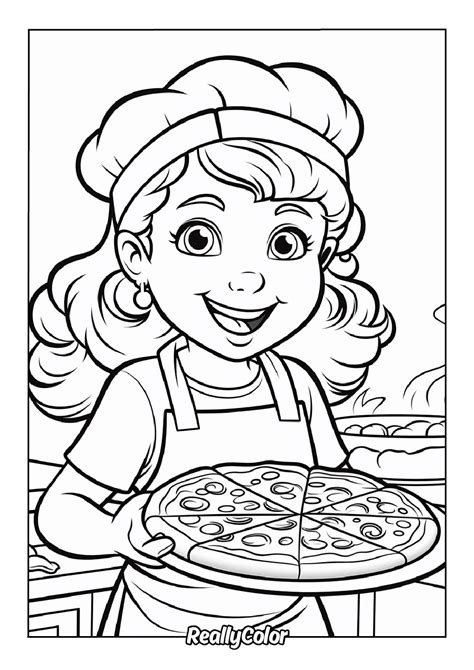 Coloring Page Of Pizza