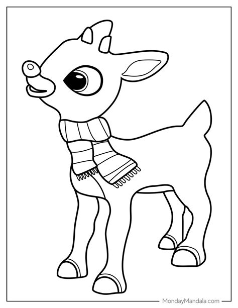 Coloring Page Of Rudolph