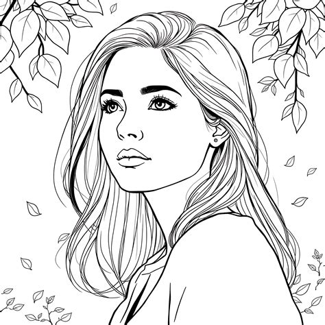 Coloring Page Of Woman