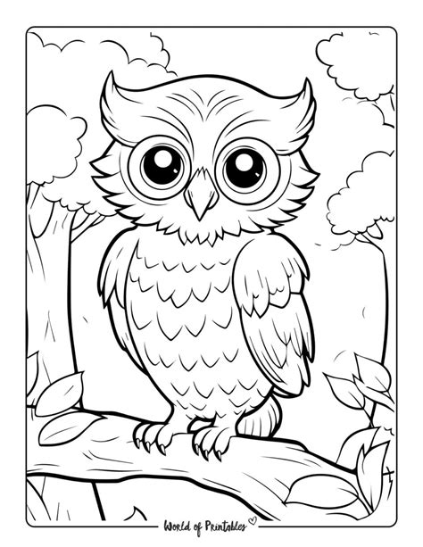 Coloring Page Owl