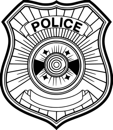 Coloring Page Police Badge