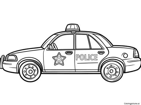 Coloring Page Police Car