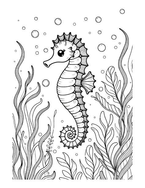 Coloring Page Seahorse