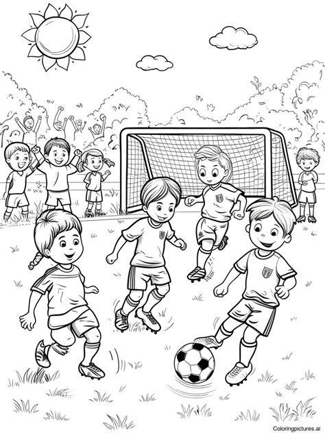 Coloring Page Soccer