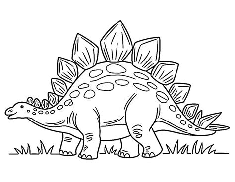 Coloring Page Stegosaurus