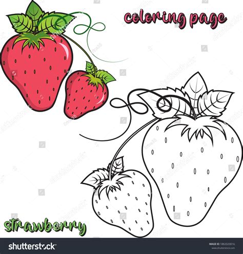 Coloring Page Strawberry