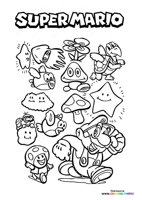 Coloring Page Super Mario