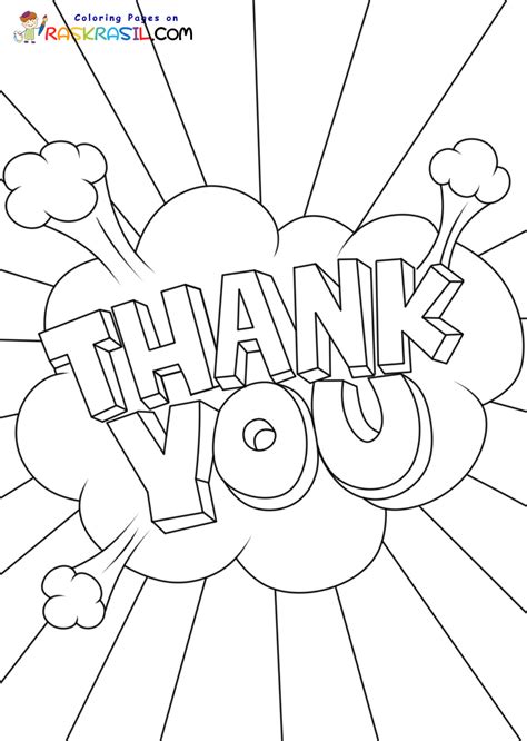 Coloring Page Thank You
