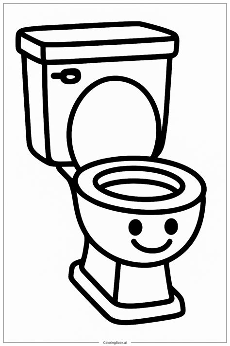 Coloring Page Toilet
