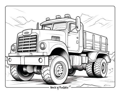 Coloring Page Trucks