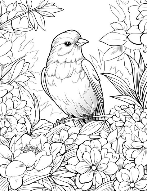 Coloring Pages Adults Bird Printable