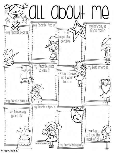 Coloring Pages All About Me