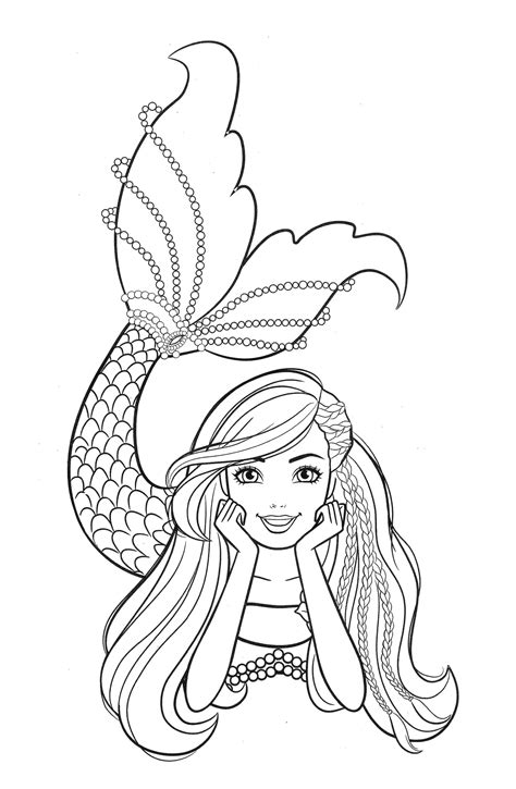 Coloring Pages Barbie Mermaid