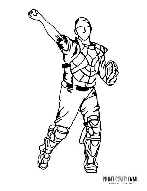 Coloring Pages Baseball Players