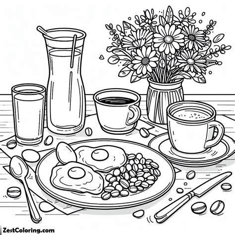 Coloring Pages Breakfast