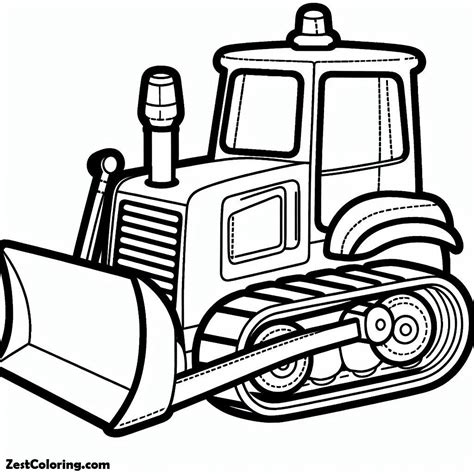 Coloring Pages Bulldozer