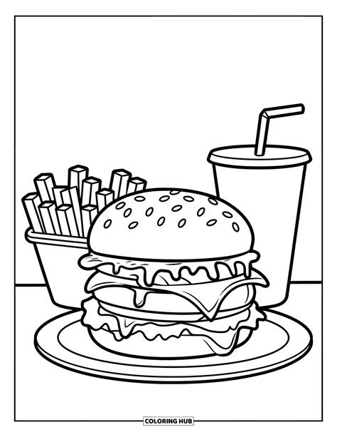 Coloring Pages Burger