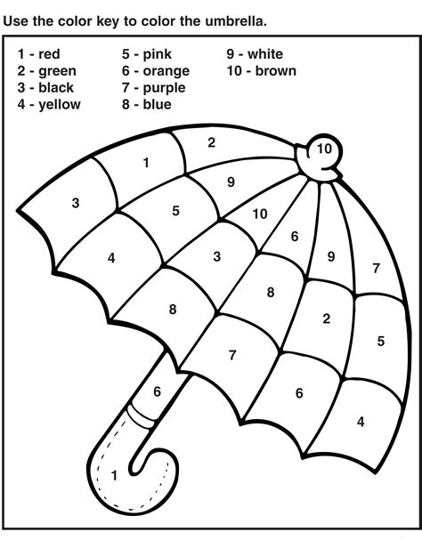 Coloring Pages By Numbers For Kindergarten
