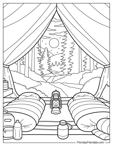 Coloring Pages Camping