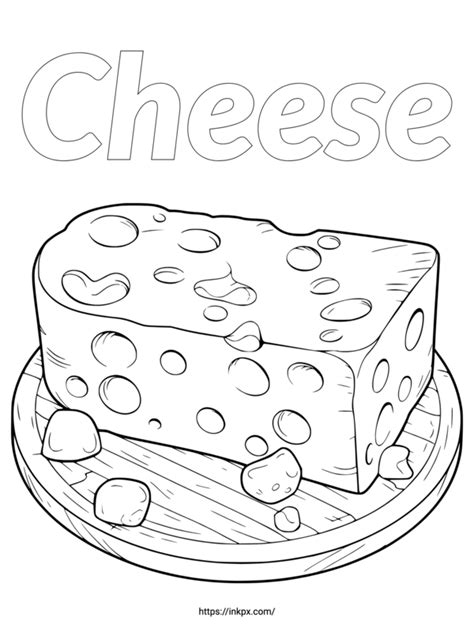 Coloring Pages Cheese
