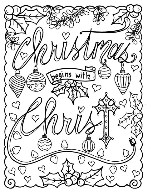 Coloring Pages Christian Christmas