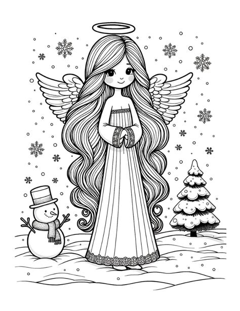 Coloring Pages Christmas Angels