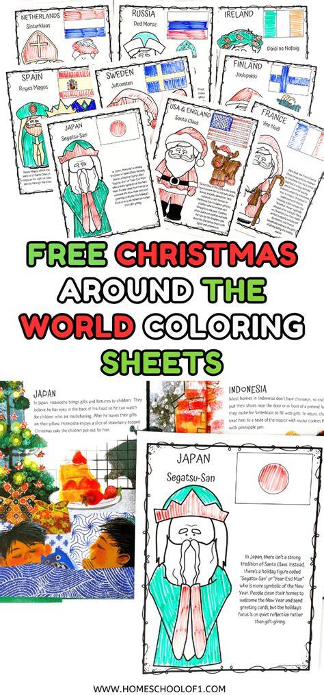Coloring Pages Christmas Around The World Printables