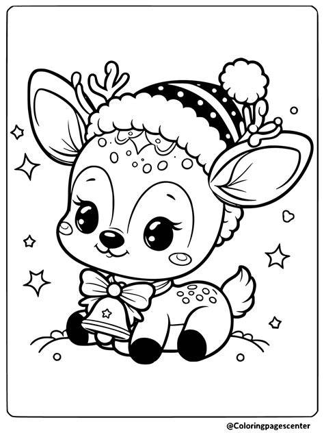 Coloring Pages Christmas Deer