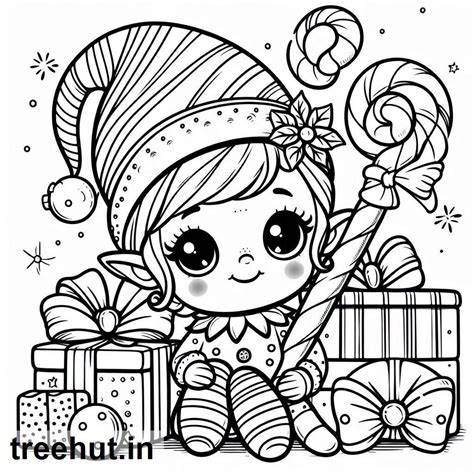 Coloring Pages Christmas Elf