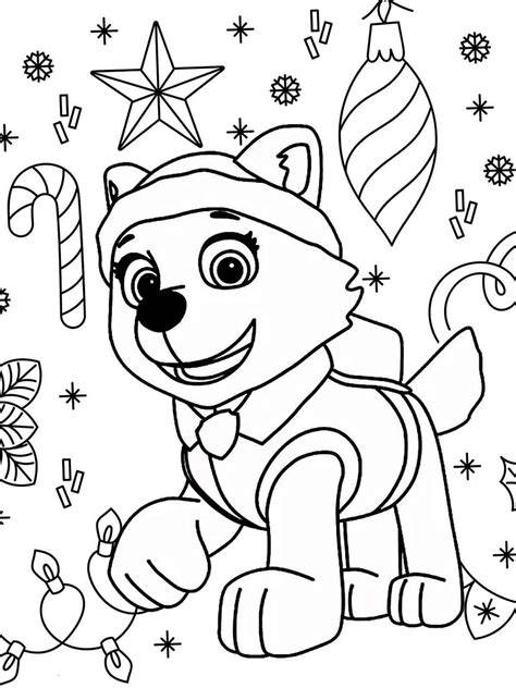 Coloring Pages Christmas Paw Patrol