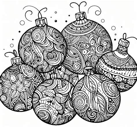 Coloring Pages Christmas Zentangle